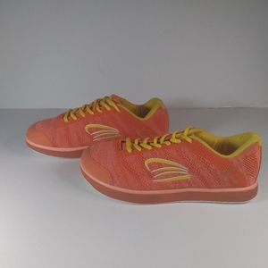 Oesh Lea Zero 360 knitted athletic shoes for men orange and yellow color size 12